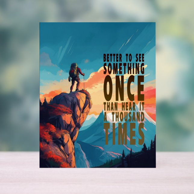 Señal Acrílica Cordillera del Explorador Extremo, Proverb (Neutral )