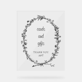 Señal Acrílica corona de bodas elegante de moda