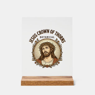 Señal Acrílica Corona de Espinas de Jesús Corona de Espinas Botán