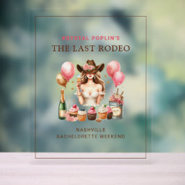 Señal Acrílica Cowgirl Western Rodeo Tabletop