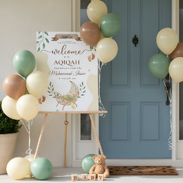 Señal Acrílica Cradle Unisex bebé musulmán Aqiqah Fiesta