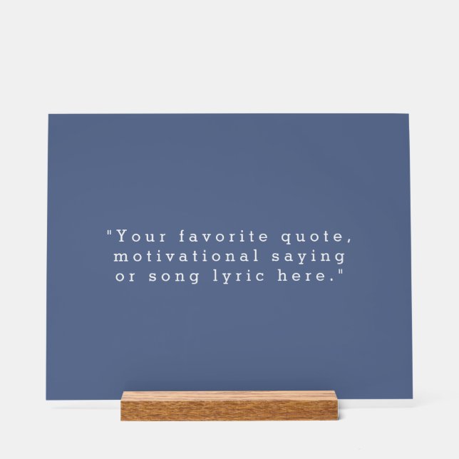 Señal Acrílica Crear su propia cotización (Anverso)