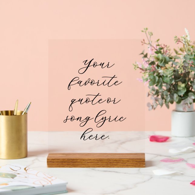 Señal Acrílica Crear su propia cotización (Boda)