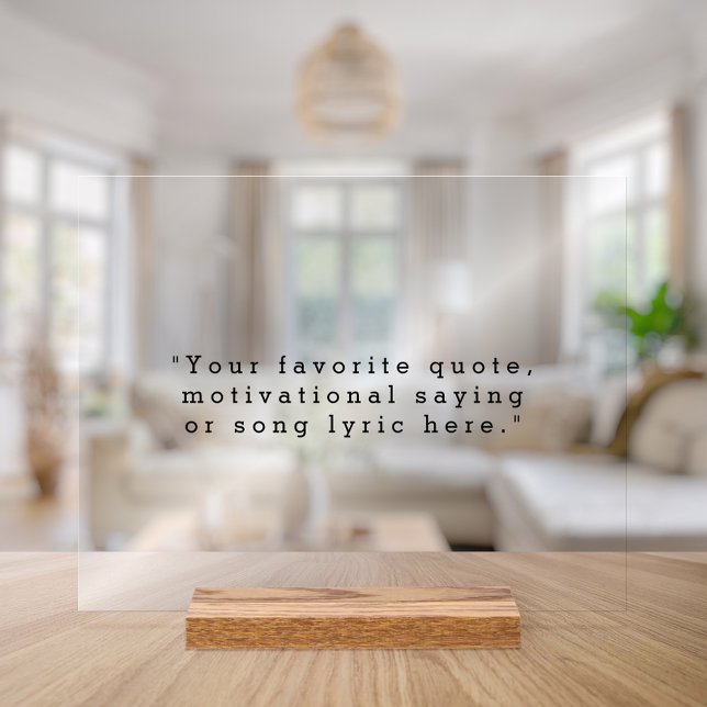 Señal Acrílica Crear su propia cotización (Subido por el creador)