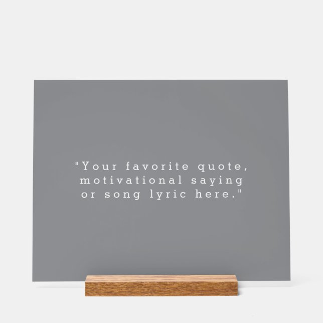 Señal Acrílica Crear su propia cotización (Anverso)