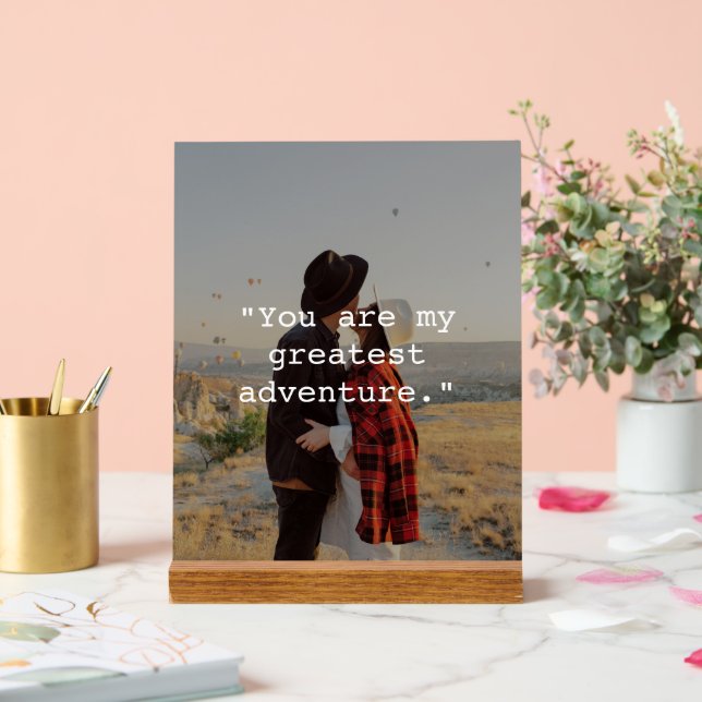 Señal Acrílica Crear su propia foto de cita Personalizado (Boda)