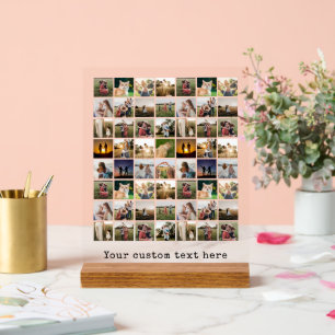Señal Acrílica Crear su propio Collage de fotos 56 personalizado