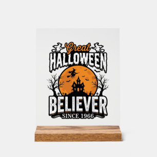 Señal Acrílica Creyente Vintage de Halloween desde 1966 Gráfico_1