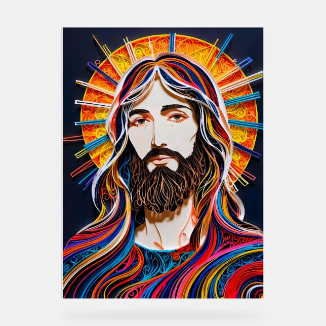 Señal Acrílica Cristo colorido ( 1 ) (Anverso)