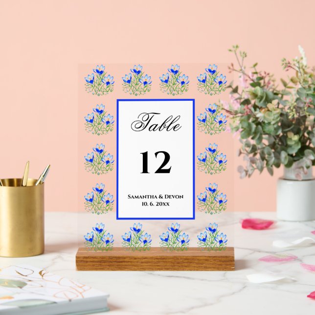 Señal Acrílica Cruces azules (Boda)