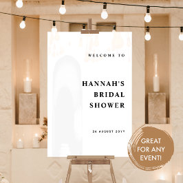 Señal Acrílica Cualquier evento, elegante y moderno bienvenida bl