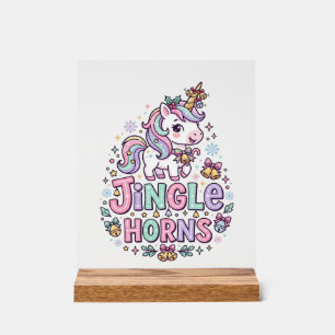 Señal Acrílica Cuerno de Cascabel de Unicornio Ropa Encantadora G