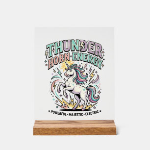 Señal Acrílica Cuerno de trueno de unicornio Producto de estilo r