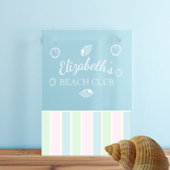 Señal Acrílica Cumpleaños de Beach Club (Subido por el creador)