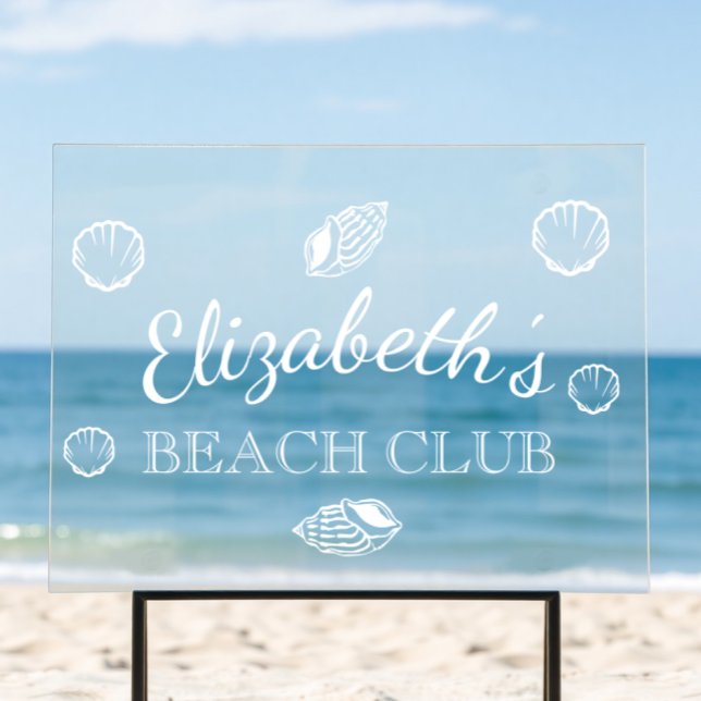 Señal Acrílica Cumpleaños de Beach Club (Subido por el creador)