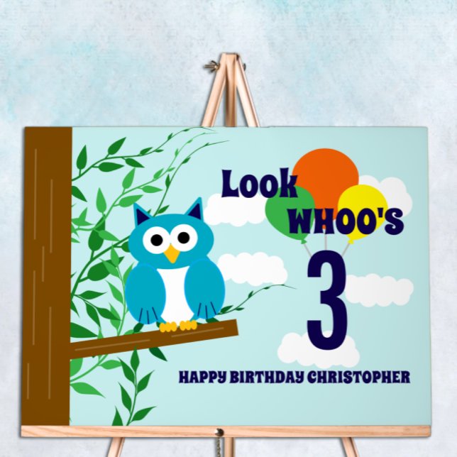 Señal Acrílica Cumpleaños de Owl (Subido por el creador)