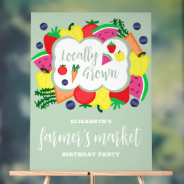 Señal Acrílica Cumpleaños del mercado de granjeros de cosecha loc