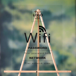 Señal Acrílica Custom Business WiFi Sign with Your Logo