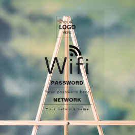 Señal Acrílica Custom Business WiFi Sign with Your Logo