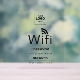 Señal Acrílica Custom Business WiFi Sign with Your Logo