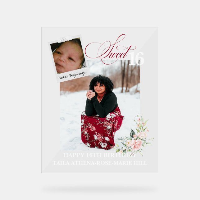 Señal Acrílica Custom Client Sweet 16 Acrylic Sign (Anverso)