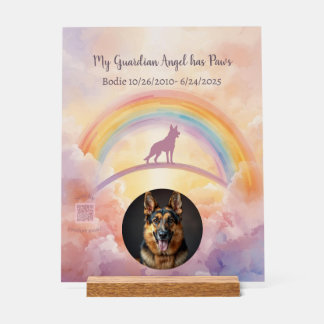 Señal Acrílica Custom German Shepherd Memorial Acrylic Sign