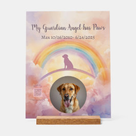 Señal Acrílica Custom Labrador Retriever Memorial Acrylic Sign