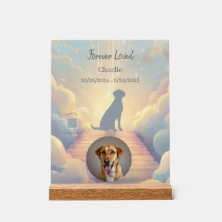 Señal Acrílica Custom Labrador Retriever Memorial Photo Block