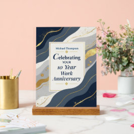 Señal Acrílica Custom Name Employee 10 Year Work Anniversary