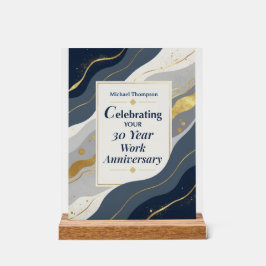 Señal Acrílica Custom Name Employee 30 Year Work Anniversary