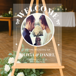 Señal Acrílica Custom Photo Welcome for Reception