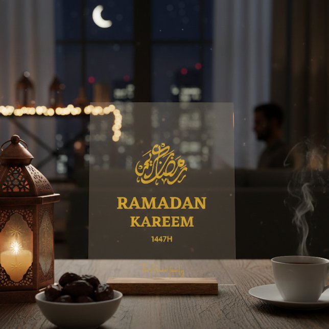 Señal Acrílica Custom Ramadan Mubarak Moon Sighting Dua Transpare (Subido por el creador)