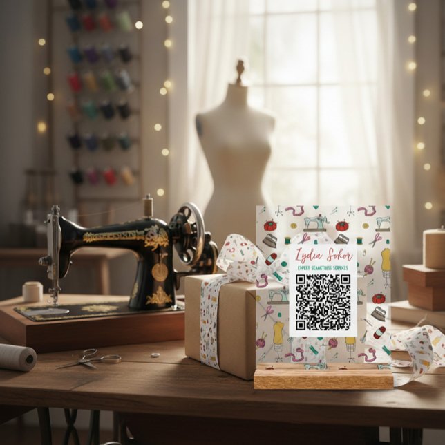 Señal Acrílica Custom Seamstress Tools QR Code Business Sign (Subido por el creador)