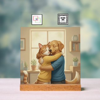 Señal Acrílica Custom Veterinarian Event Acrylic Pedestal Sign 