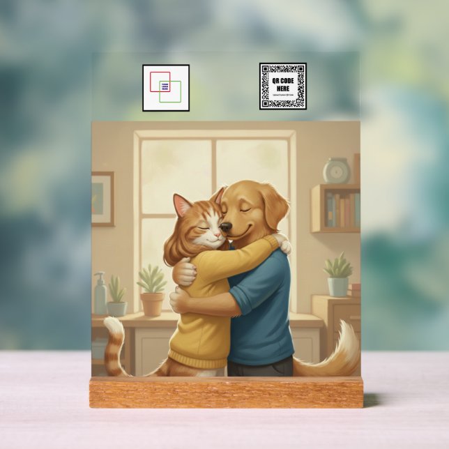 Señal Acrílica Custom Veterinarian Event Acrylic Pedestal Sign  (Neutral )