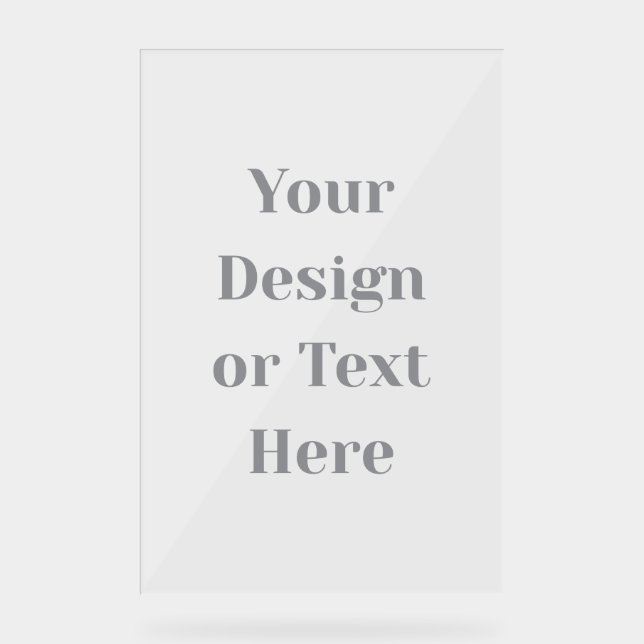 Señal Acrílica Customizable Your Design or Text Here Personalized (Anverso)