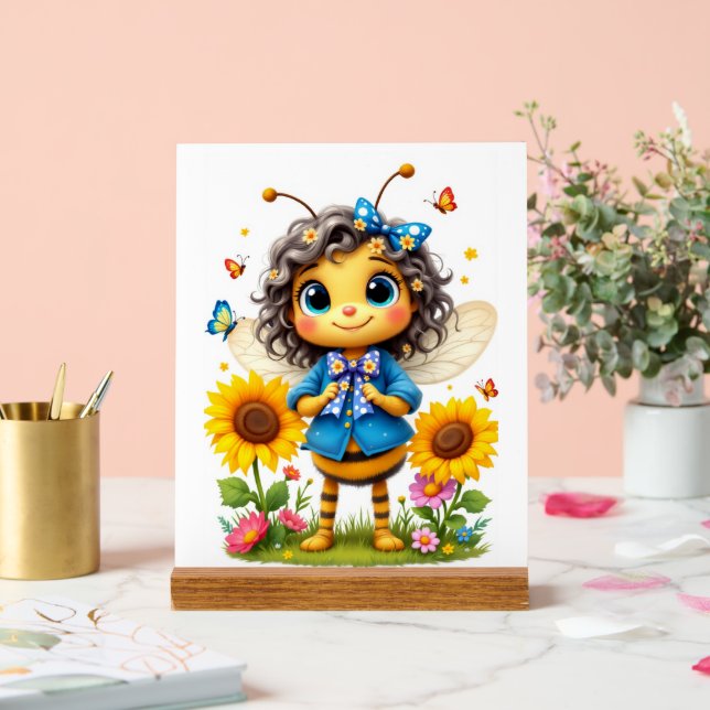 Señal Acrílica Cute Bee (Boda)