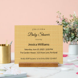 Señal Acrílica Cute Boho Baby Shower Género neutro, Personalizabl