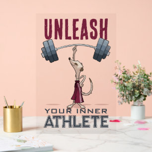 Señal Acrílica Cute Meerkat Desate A Su Personalizado De Atleta I