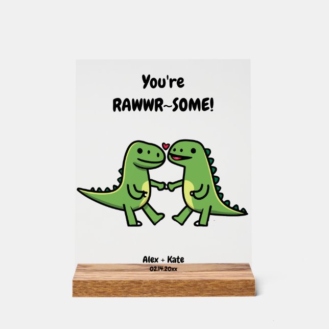 Señal Acrílica Cute Personalized Anniversary Gift (Anverso)