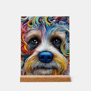 Señal Acrílica Cute Pop Art Terrier