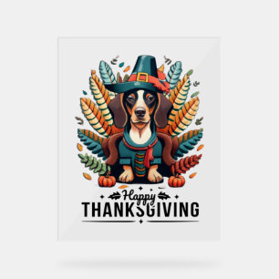 Señal Acrílica Dachshund Dog Weiner Turquía Disfraces Acción de G