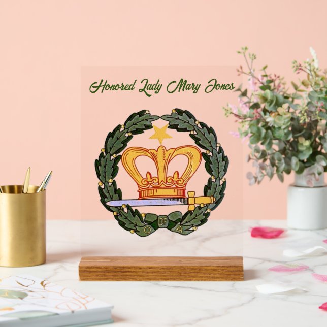 Señal Acrílica Dama de honor (Boda)