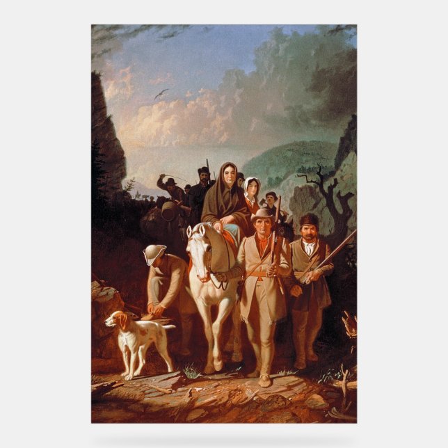 Señal Acrílica Daniel Boone escoltando colonos (Anverso)