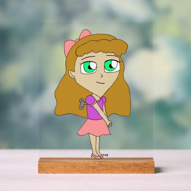 Señal Acrílica dar cuerda a chibi (Neutral )
