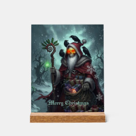 Señal Acrílica Dark Santa of Shadows – Gothic Christmas Skeleton 