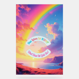 Señal Acrílica Das Leben ist BUNT