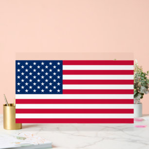Señal Acrílica de Bandera Americana Patriótica