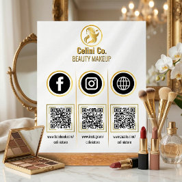 Señal Acrílica de Código QR de Redes Sociales - Mú