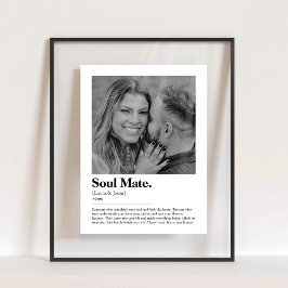 Señal Acrílica Definición de diccionario Soul Mate con foto Perso